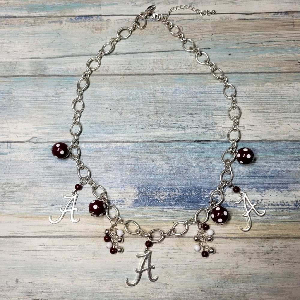 Seasons letter A with Charms Necklace